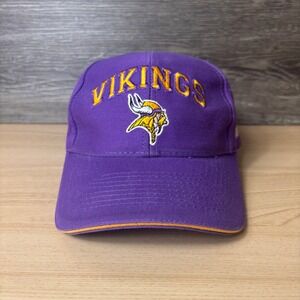 Vintage Minnesota Vikings Hat Cap Strap Back Purple NFL Football Adjustable Mens